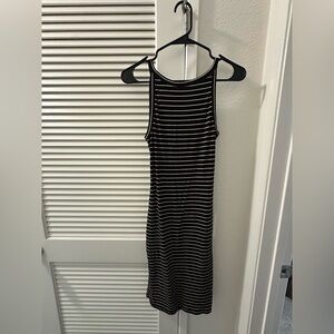 Abercrombie & Fitch Black and White Halter Sheath Dress